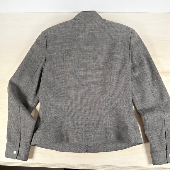 Finity Studio Wool Blend Jacket Women's 10 Brown tweed Pristine! - Picture 8 of 9